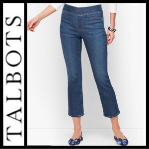 Talbots Flawless Pull-On Flare Crop Jeans